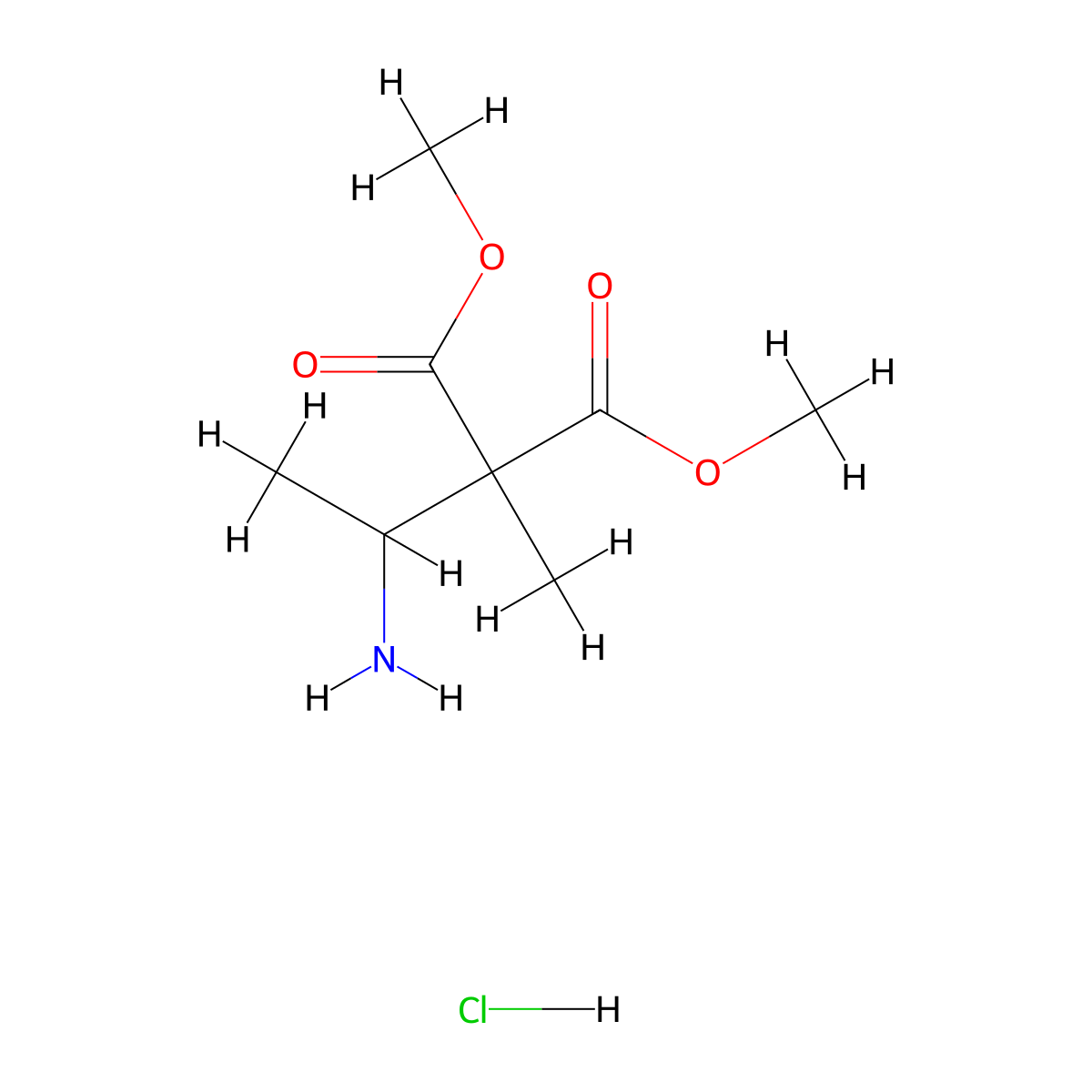 1,3-Dimethyl2-(1-aminoethyl)-2-methylpropanedioatehydrochloride molecular structure, CAS 2445794-71-6