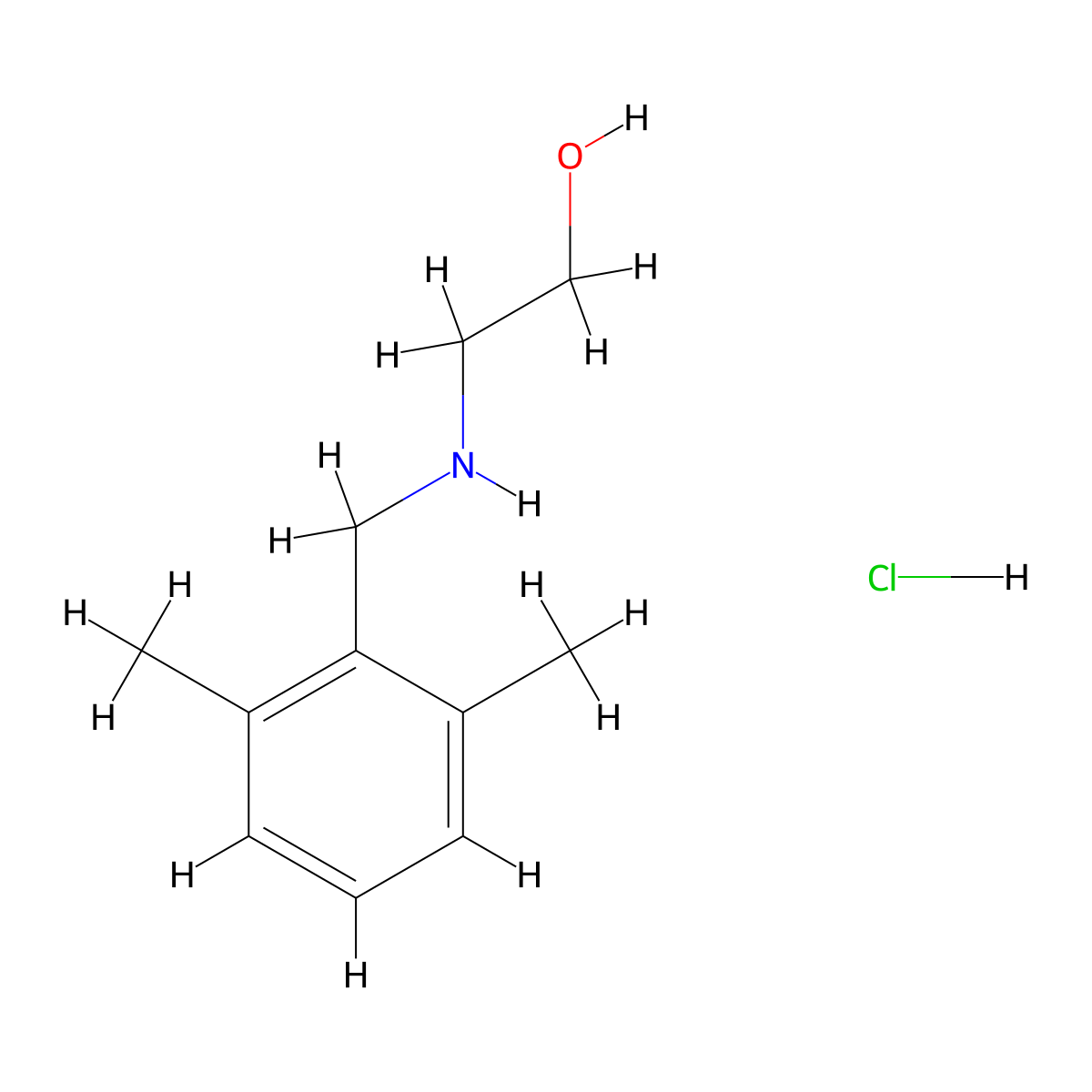 2-[(2,6-Dimethylphenyl)methylamino]ethanol;hydrochloride molecular structure, CAS 2445794-84-1