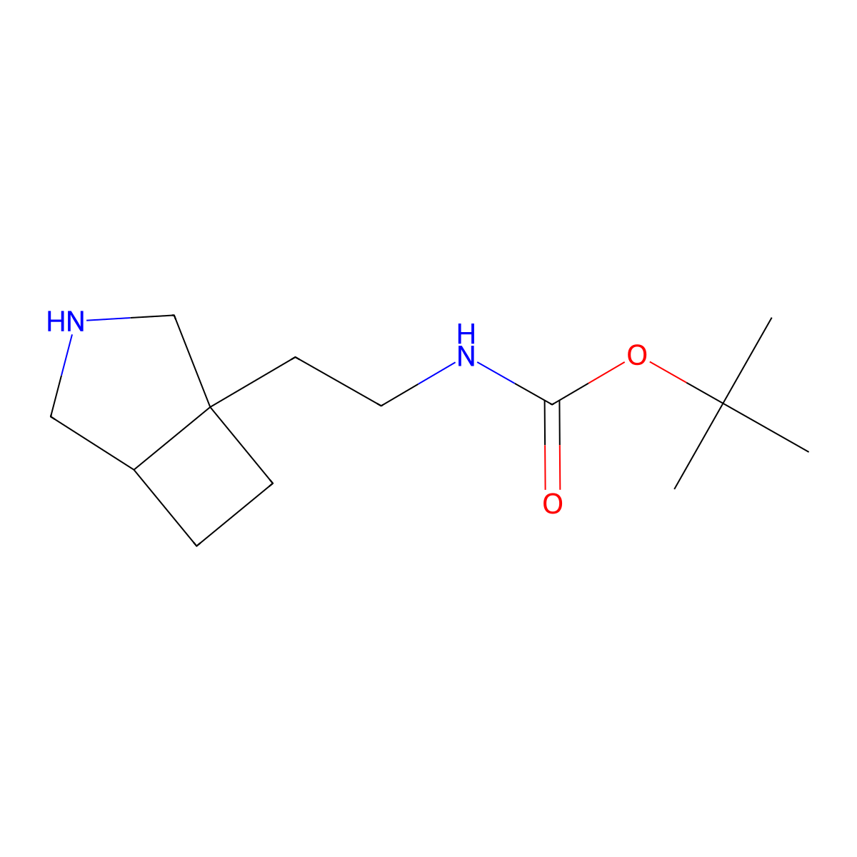 tert-butyl N-(2-{3-azabicyclo[3.2.0]heptan-1-yl}ethyl)carbamate molecular structure, CAS 2445800-59-7