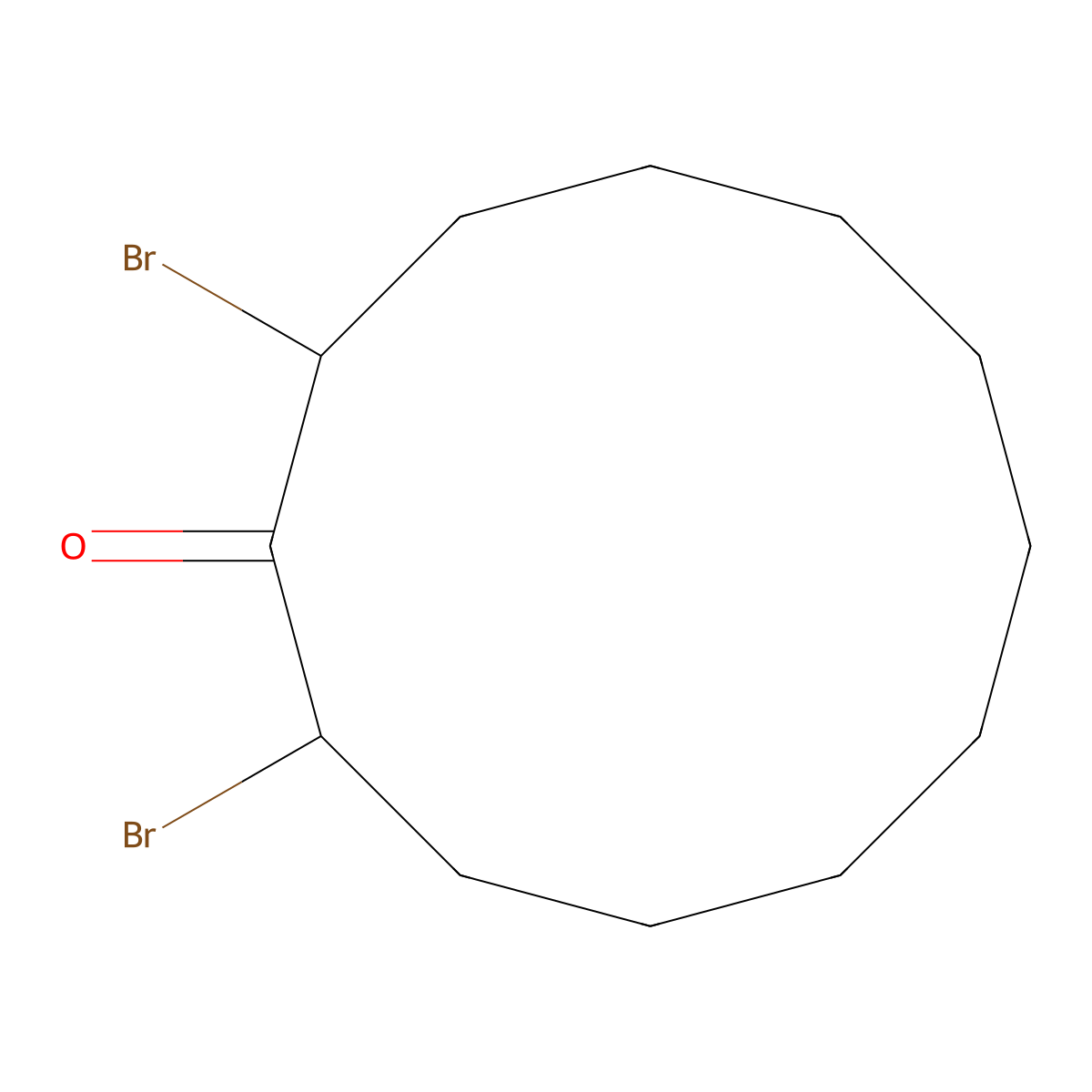 2,12-Dibromocyclododecanone molecular structure, CAS 24459-40-3