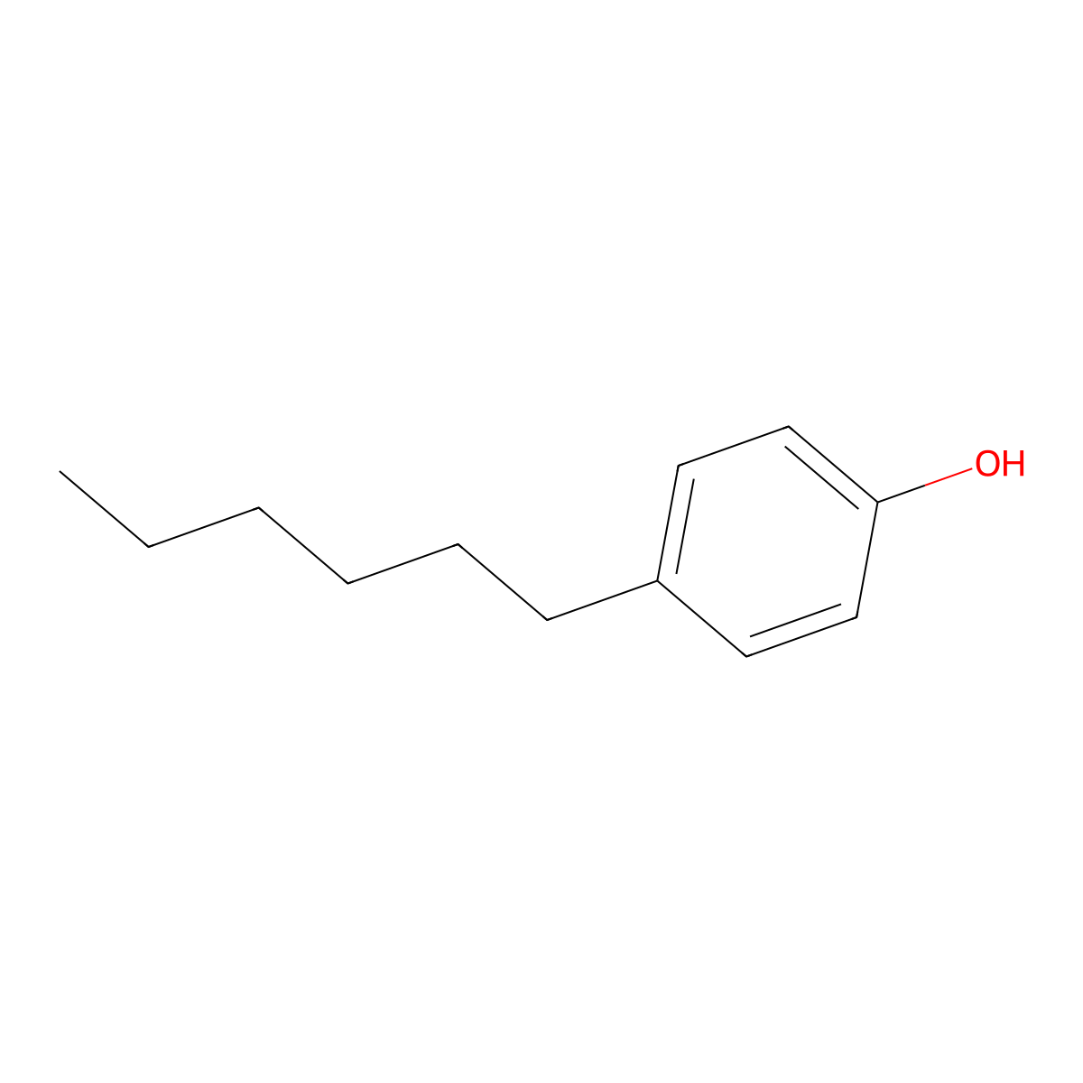4-Hexylphenol molecular structure, CAS 2446-69-7