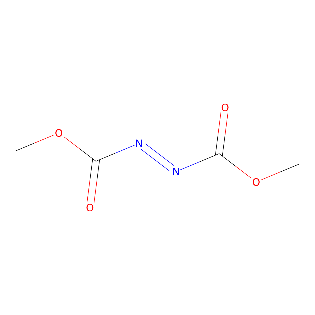 Dimethyl (E)-diazene-1,2-dicarboxylate molecular structure, CAS 2446-84-6