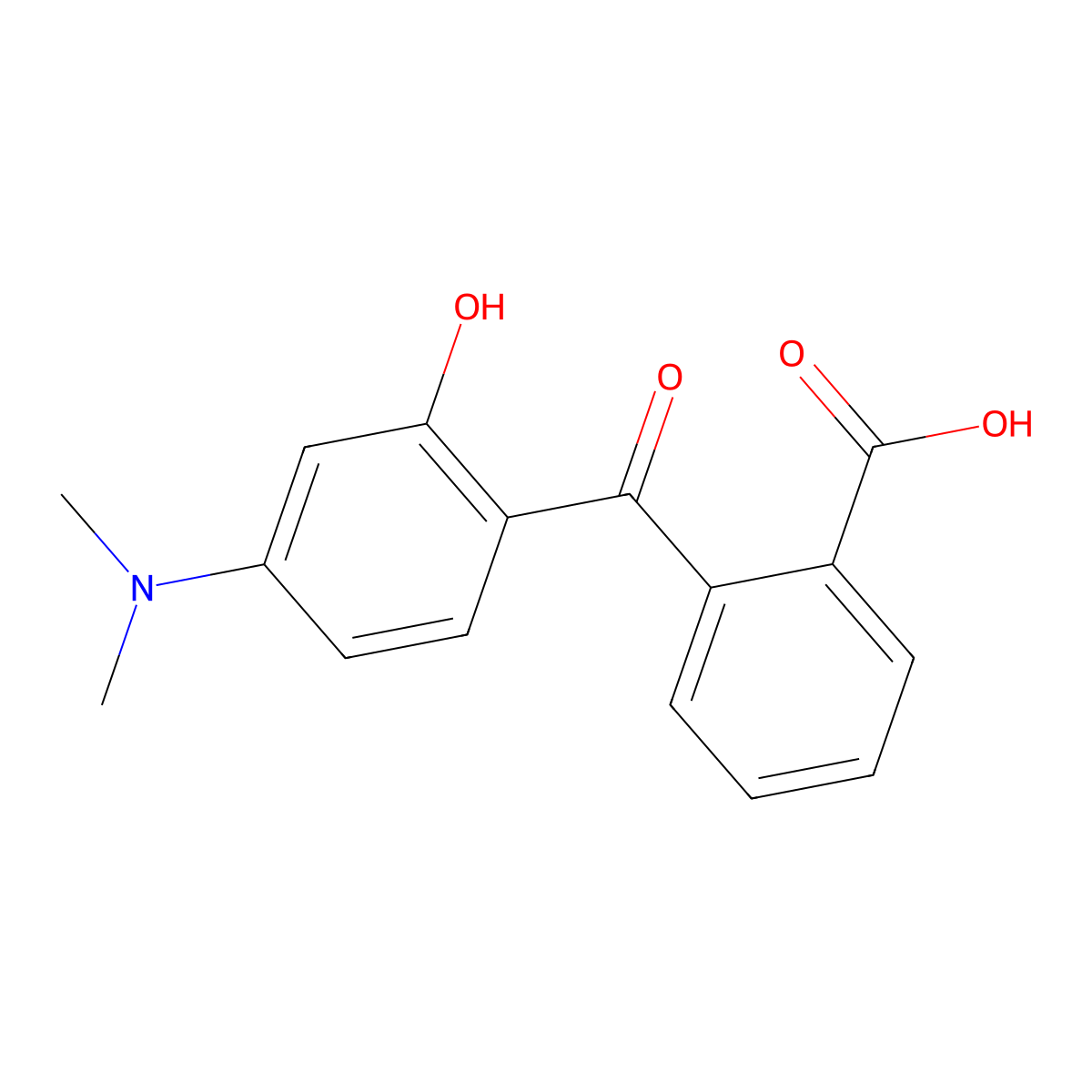 2-(4-Dimethylamino-2-hydroxy-benzoyl)-benzoic acid molecular structure, CAS 24460-11-5