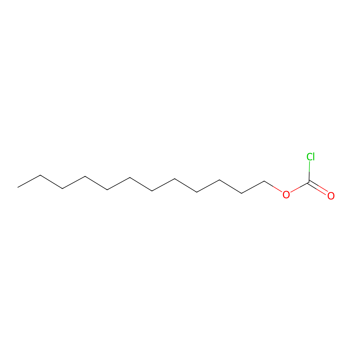 Dodecyl chloroformate molecular structure, CAS 24460-74-0
