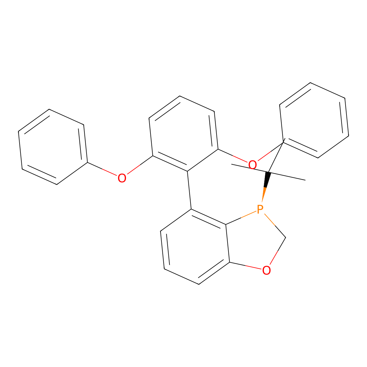(S)-3-(tert-Butyl)-4-(2,6-diphenoxyphenyl)-2,3-dihydrobenzo[d][1,3]oxaphosphole molecular structure, CAS 2446042-08-4