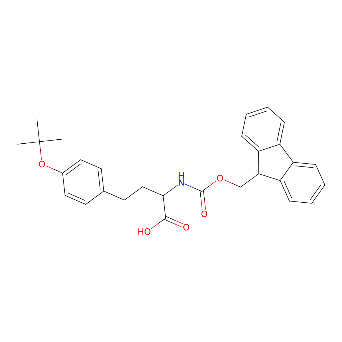 (R)-2-((((9H-Fluoren-9-yl)methoxy)carbonyl)amino)-4-(4-(tert-butoxy)phenyl)butanoic acid molecular structure, CAS 2446043-05-4