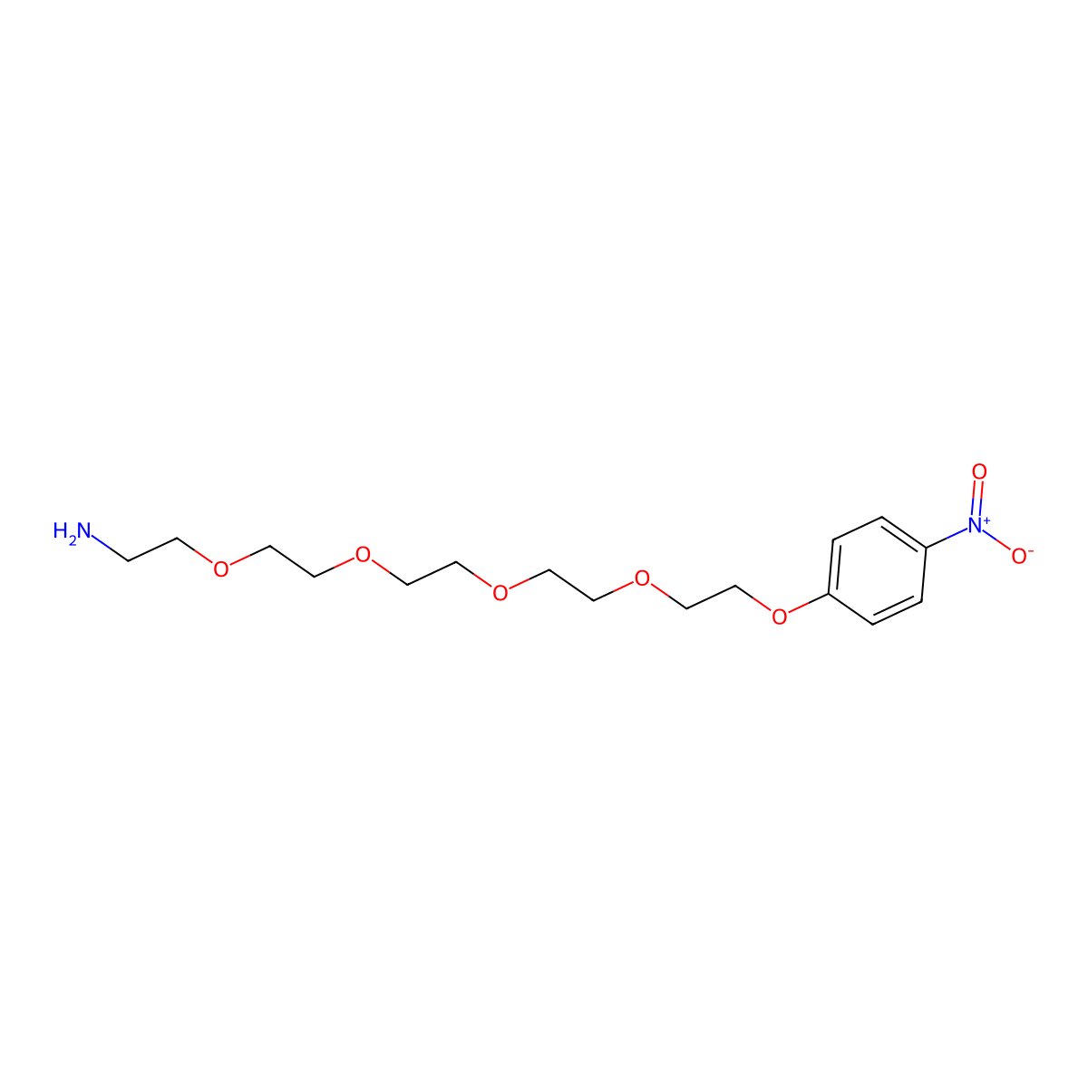 14-(4-Nitrophenoxy)-3,6,9,12-tetraoxatetradecan-1-amine molecular structure, CAS 2446046-65-5