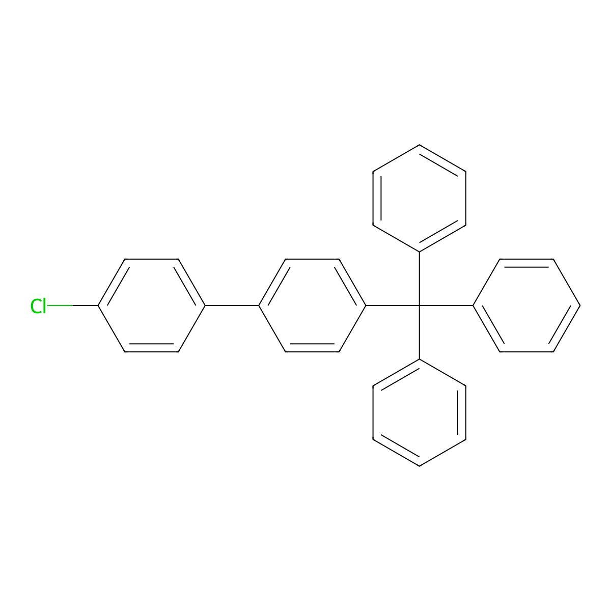 4-Chloro-4'-(triphenylmethyl)-1,1'-biphenyl molecular structure, CAS 2446058-85-9