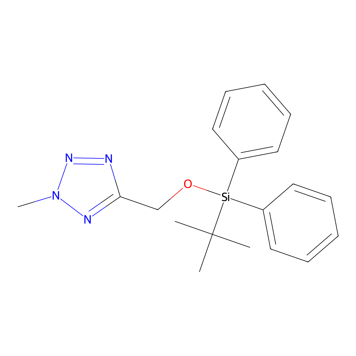 5-(((tert-Butyldiphenylsilyl)oxy)methyl)-2-methyl-2H-tetrazole molecular structure, CAS 2446073-21-6