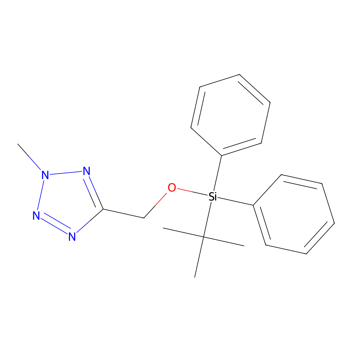 5-(((tert-Butyldiphenylsilyl)oxy)methyl)-2-methyl-2H-tetrazole molecular structure, CAS 2446073-21-6