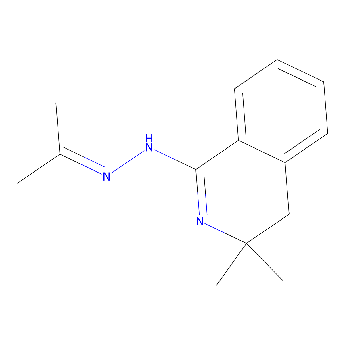 3,3-dimethyl-N-(propan-2-ylideneamino)-4H-isoquinolin-1-amine molecular structure, CAS 244608-47-7