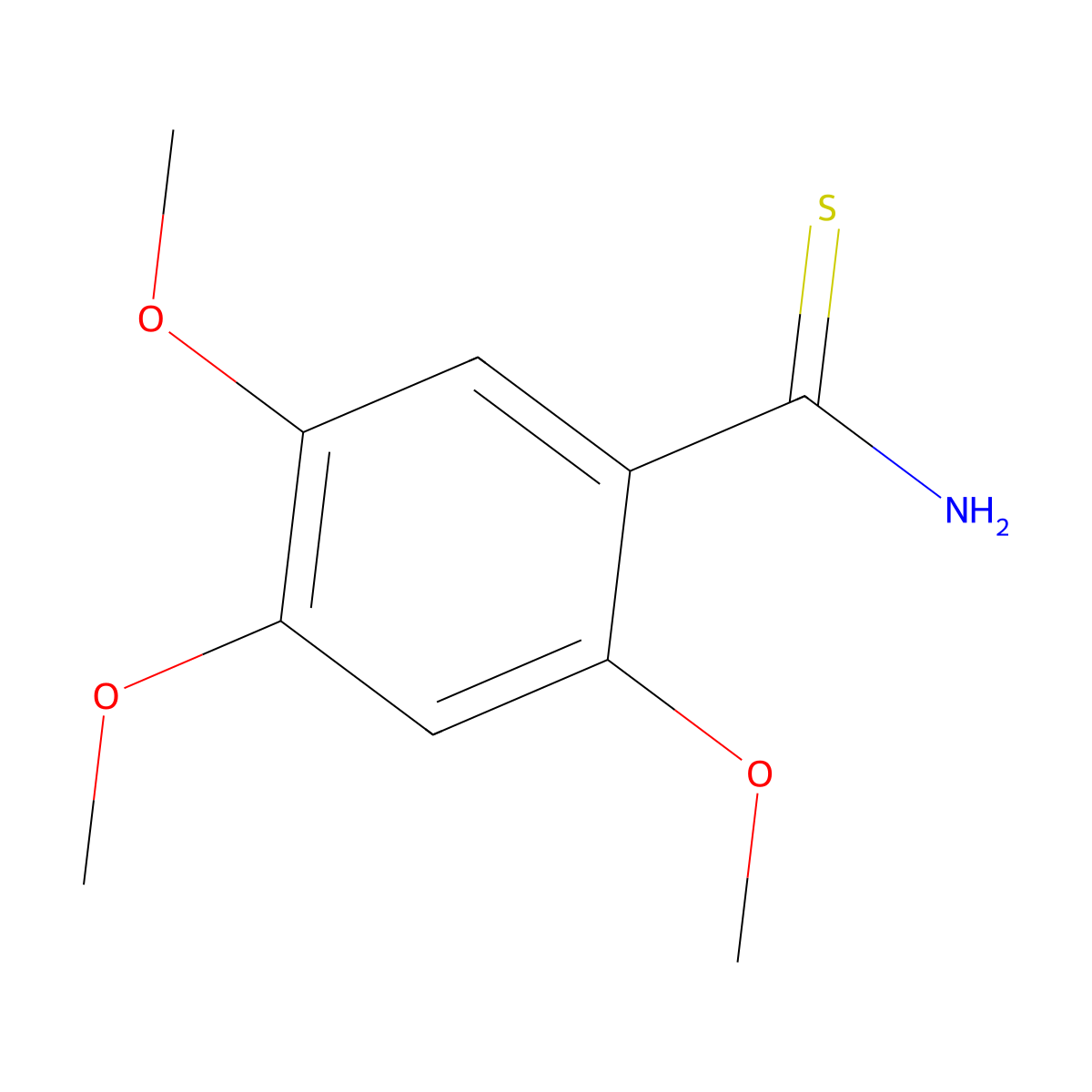 2,4,5-Trimethoxybenzothioamide molecular structure, CAS 244611-35-6