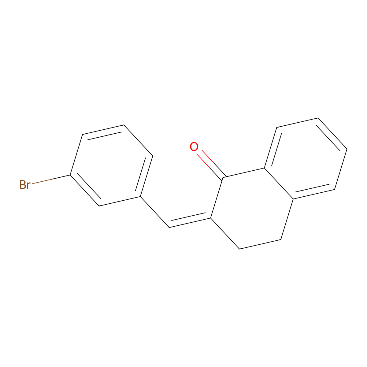 1(2H)-Naphthalenone, 2-[(3-bromophenyl)methylene]-3,4-dihydro- molecular structure, CAS 244613-09-0
