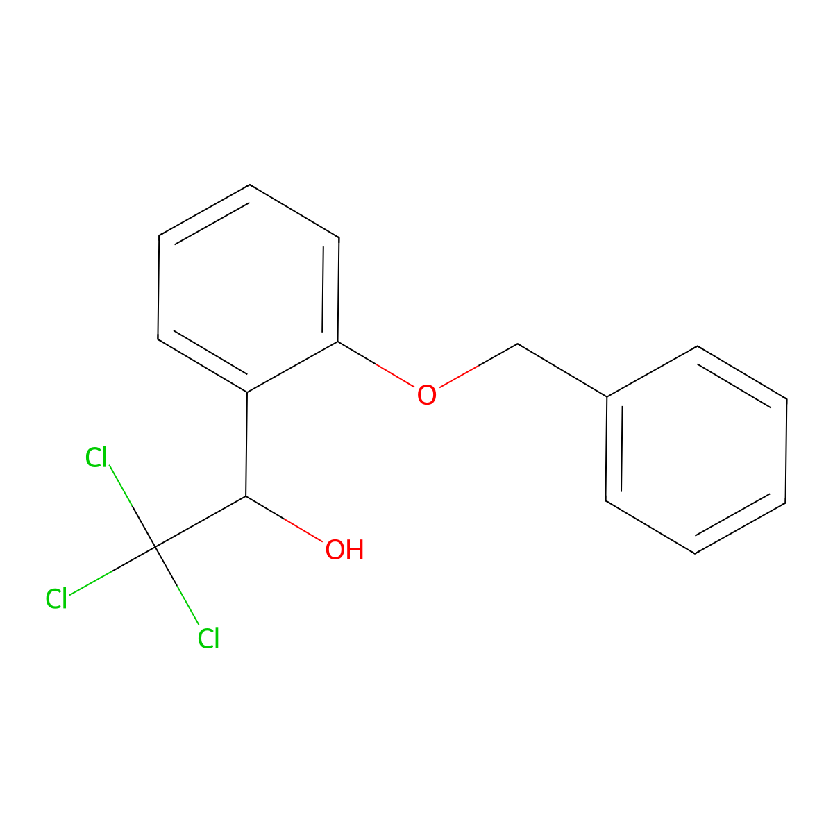 1-(2-(Benzyloxy)phenyl)-2,2,2-trichloroethanol molecular structure, CAS 244621-39-4