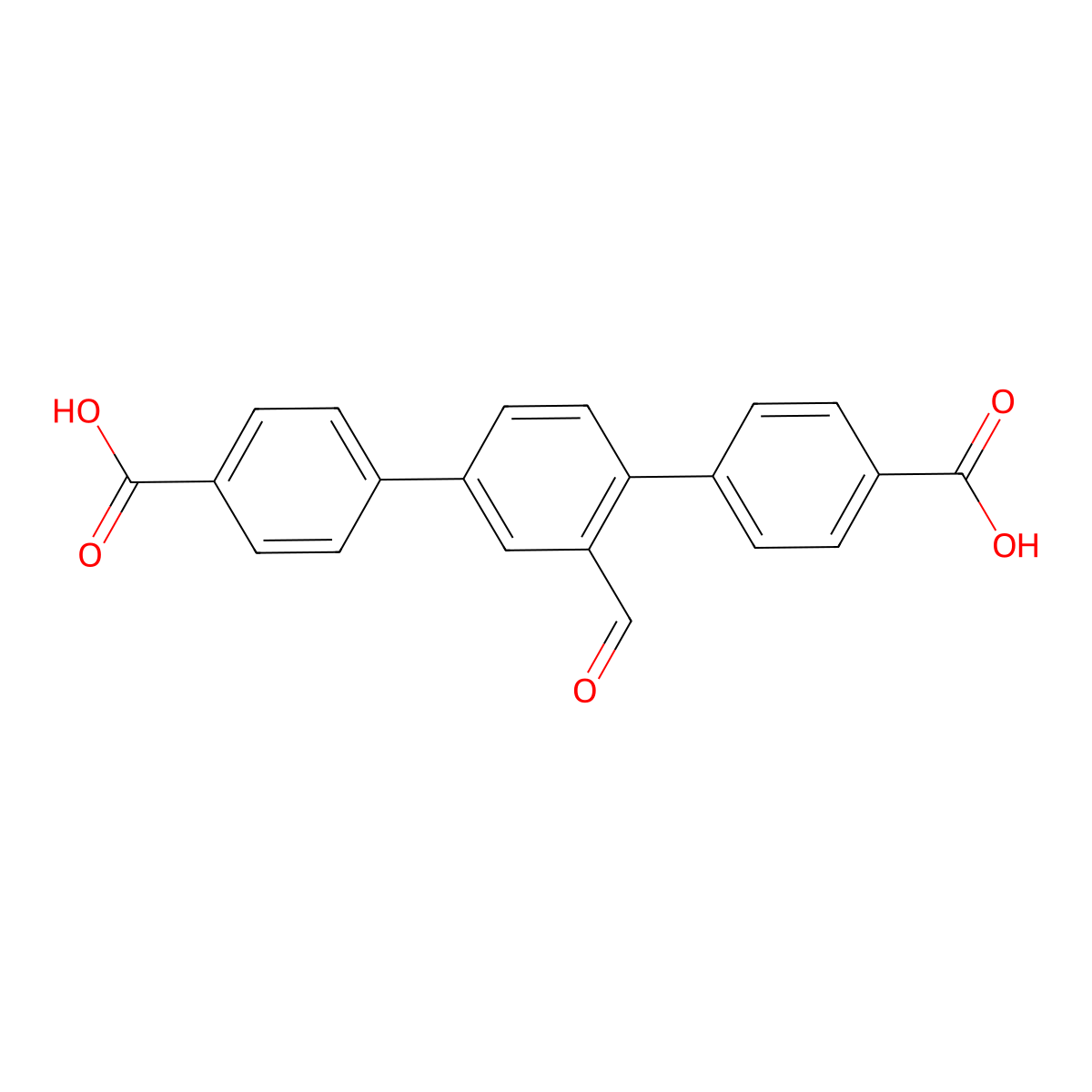 2'-Formyl-[1,1':4',1''-terphenyl]-4,4''-dicarboxylic acid molecular structure, CAS 2446264-29-3