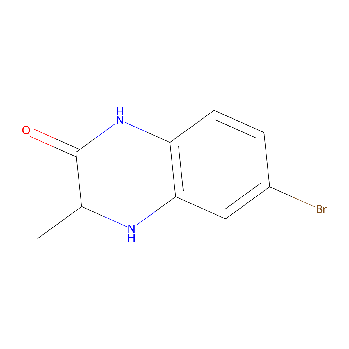 6-Bromo-3-methyl-3,4-dihydroquinoxalin-2(1H)-one molecular structure, CAS 24463-25-0