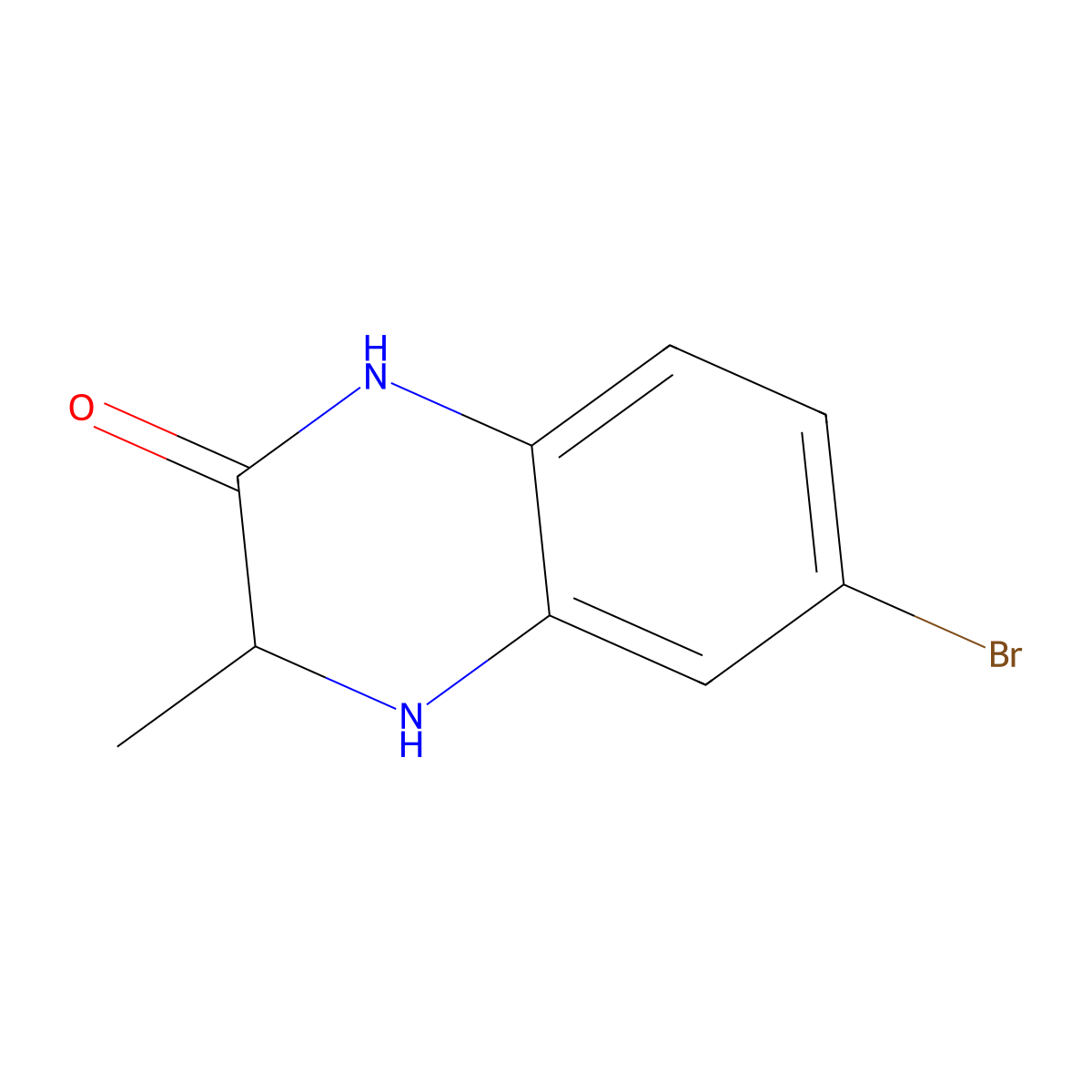 6-Bromo-3-methyl-3,4-dihydroquinoxalin-2(1H)-one molecular structure, CAS 24463-25-0