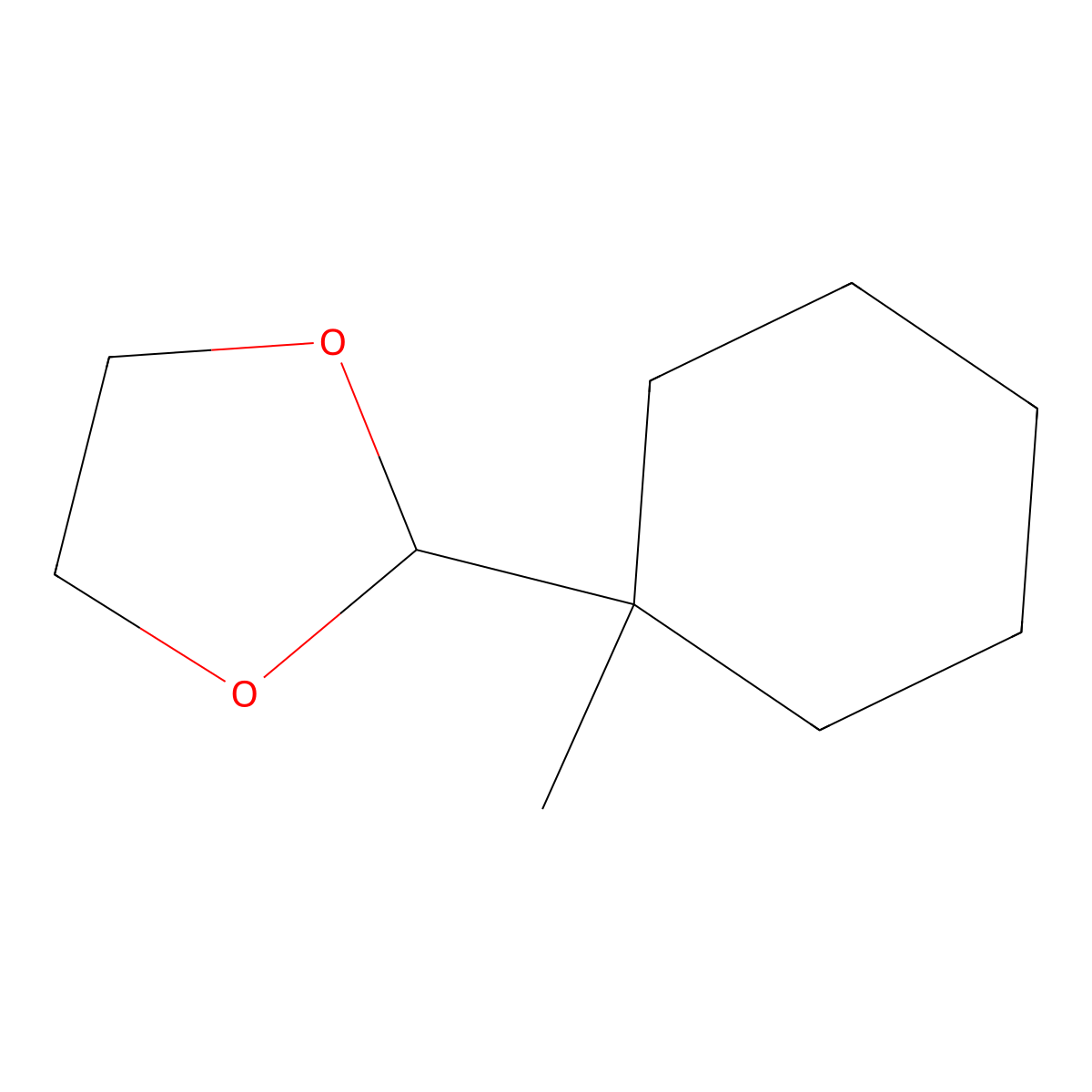 2-(1-Methylcyclohexyl)-1,3-dioxolane molecular structure, CAS 24463-38-5
