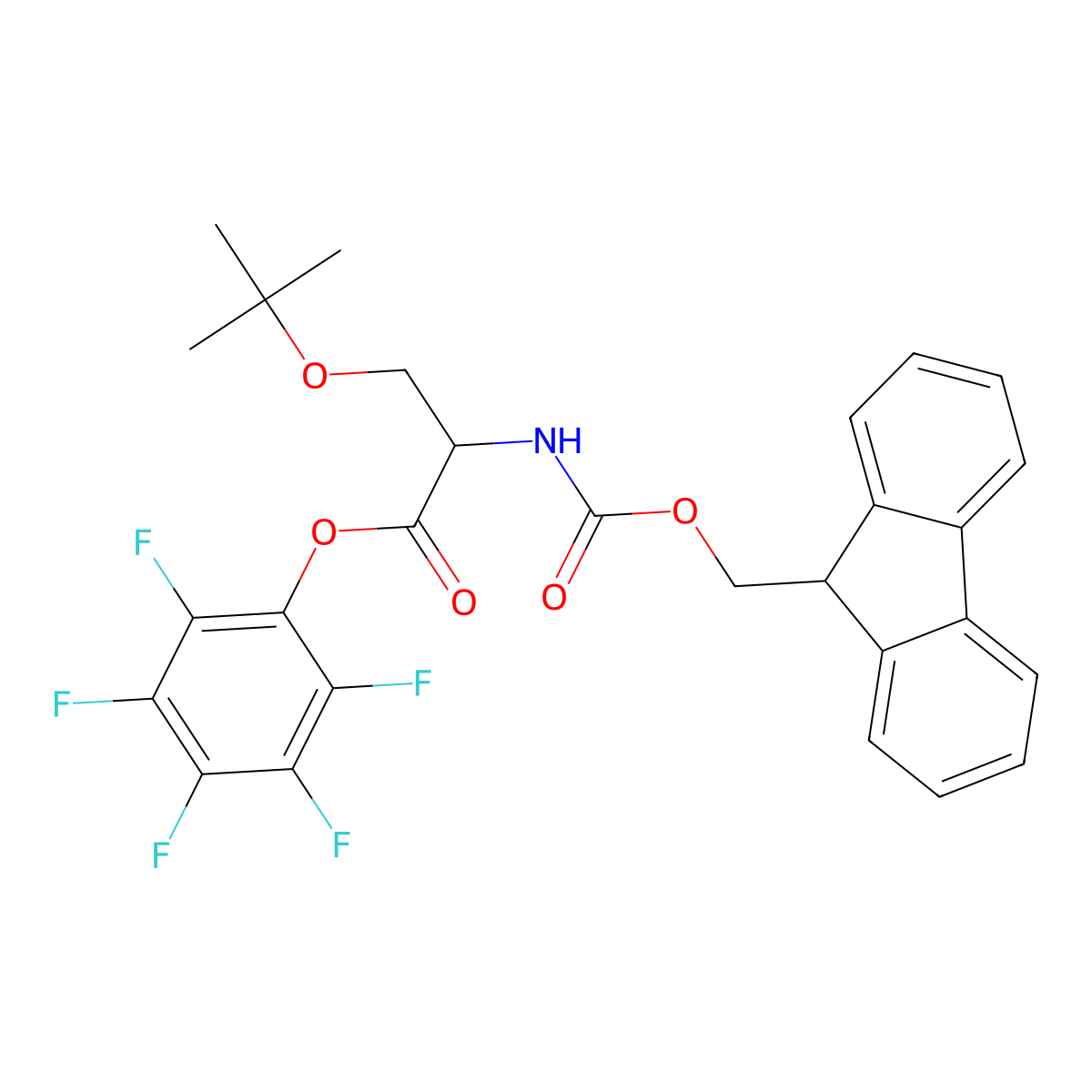 Fmoc-d-ser(tbu)-opfp molecular structure, CAS 244633-35-0