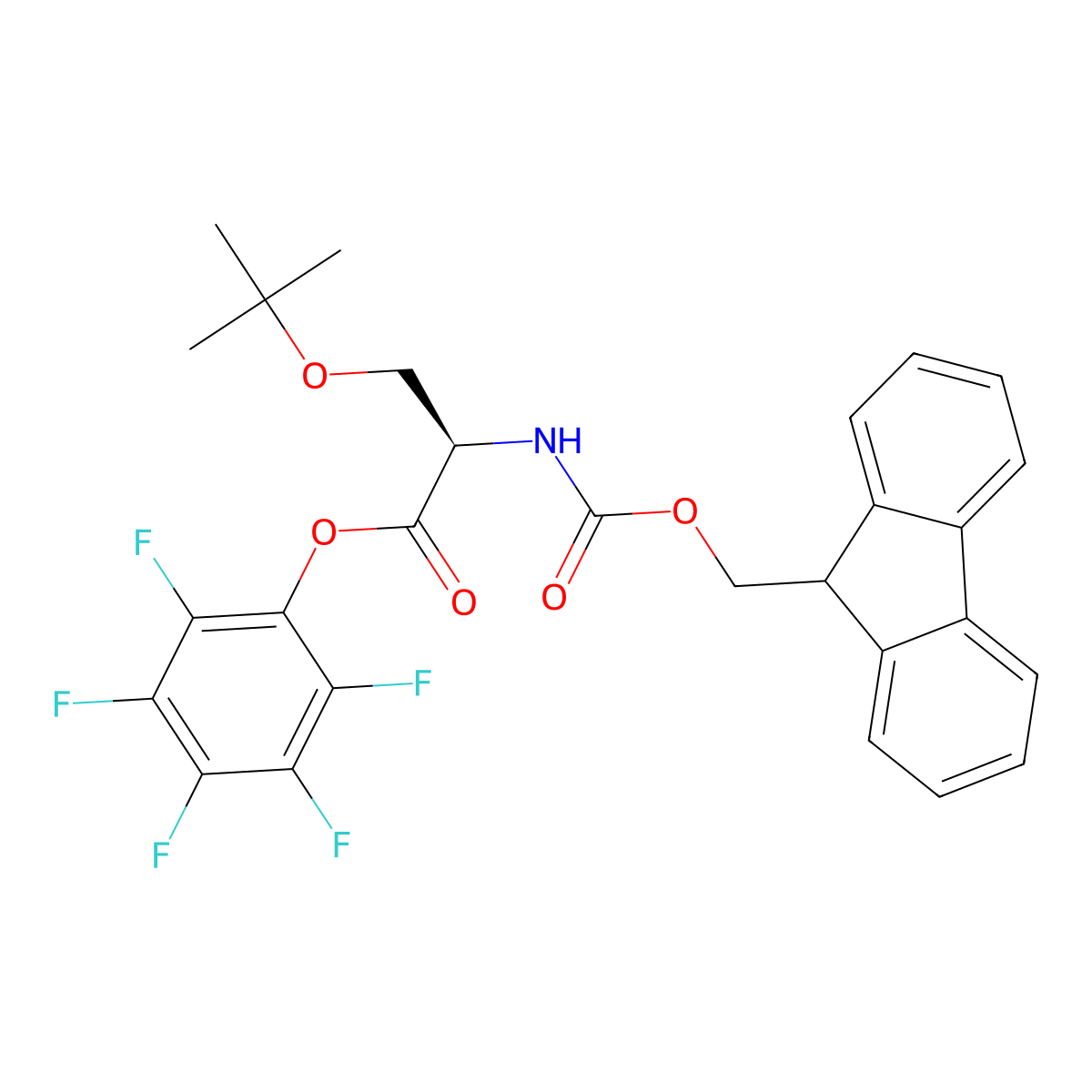 Fmoc-d-ser(tbu)-opfp molecular structure, CAS 244633-35-0
