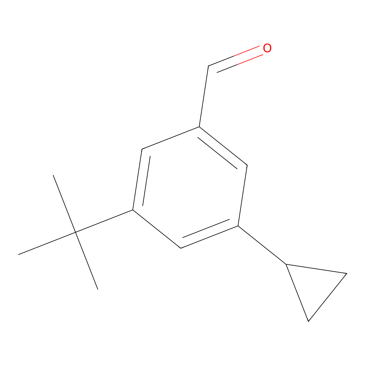 3-(tert-Butyl)-5-cyclopropylbenzaldehyde molecular structure, CAS 2446359-89-1