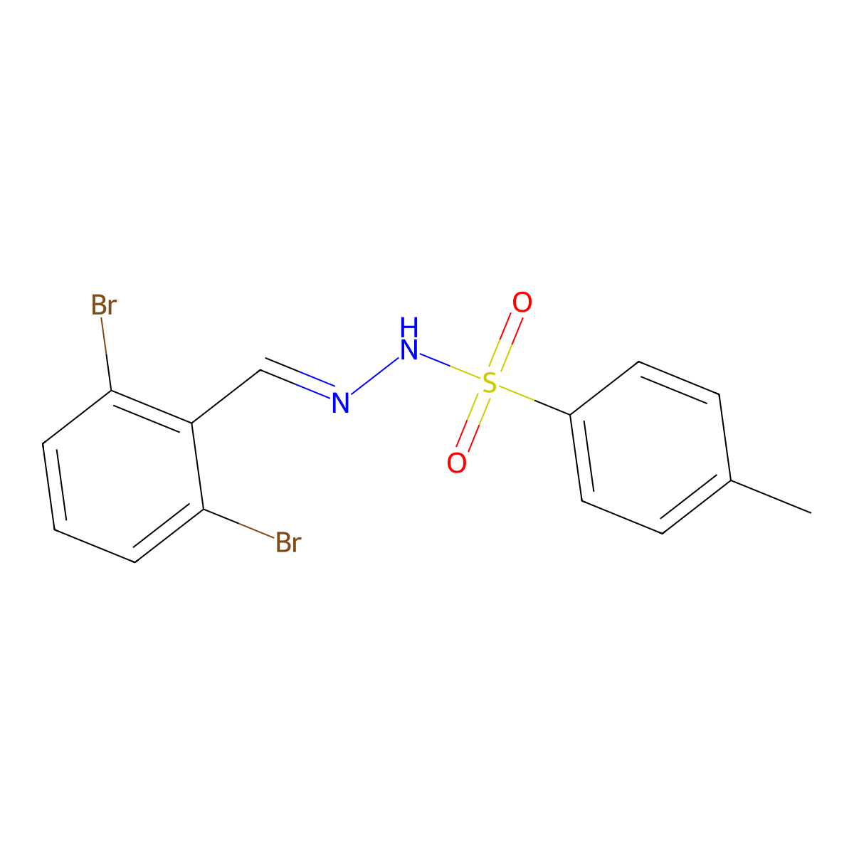 N'-(2,6-dibromobenzylidene)-4-methylbenzenesulfonohydrazide molecular structure, CAS 2446365-64-4