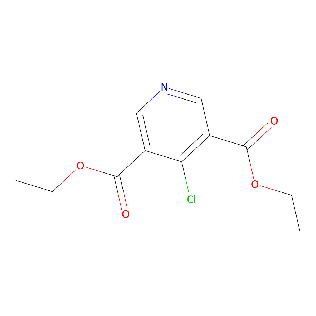 Diethyl 4-chloropyridine-3,5-dicarboxylate molecular structure, CAS 244638-43-5