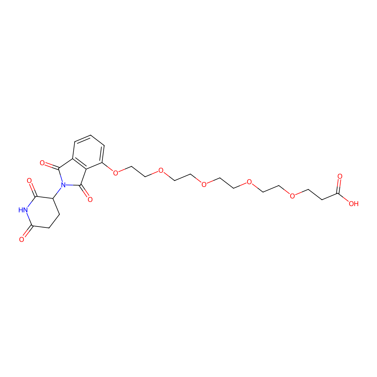 Thalidomide-O-PEG4-Acid molecular structure, CAS 2446382-02-9