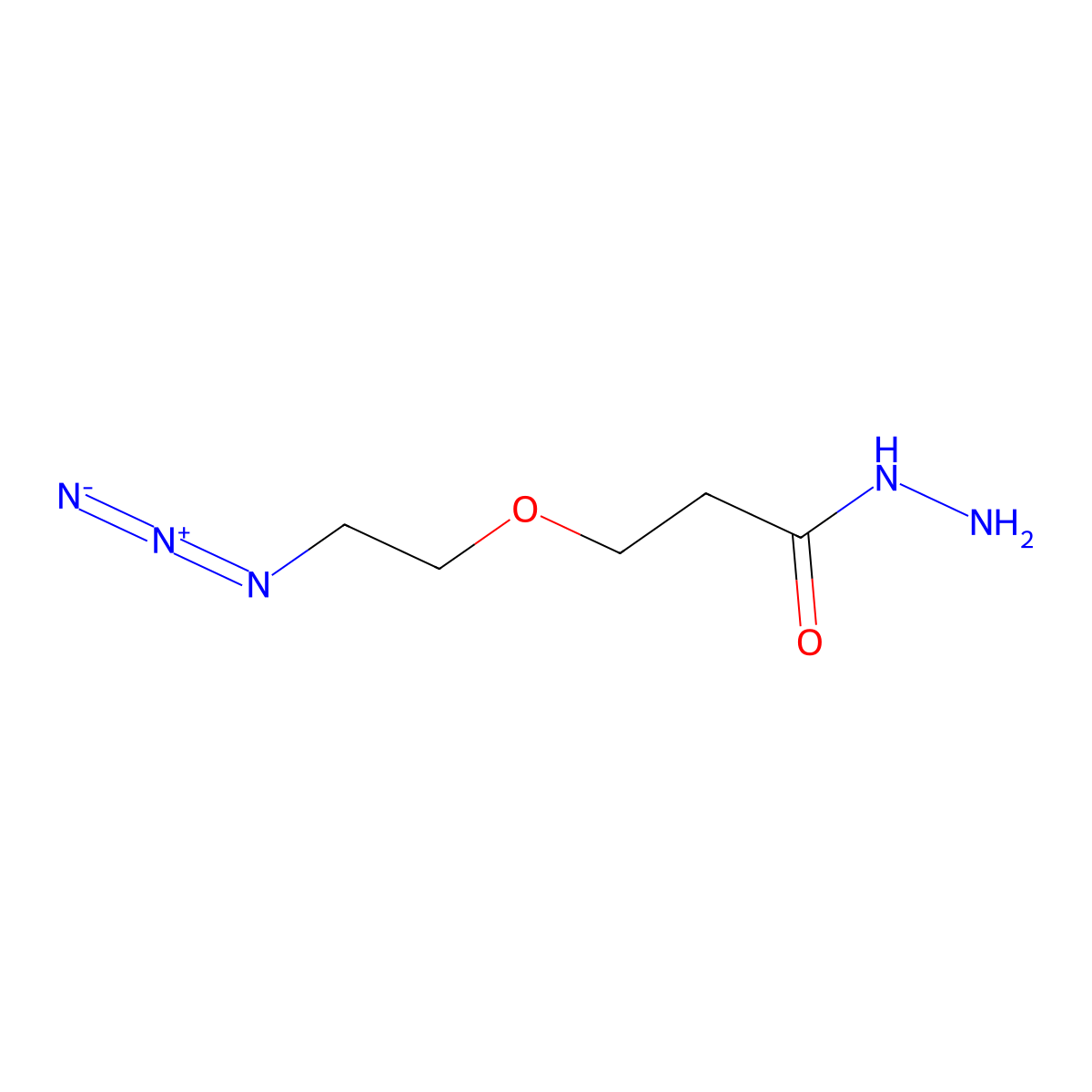 Azido-PEG1-Hydrazide molecular structure, CAS 2446382-03-0