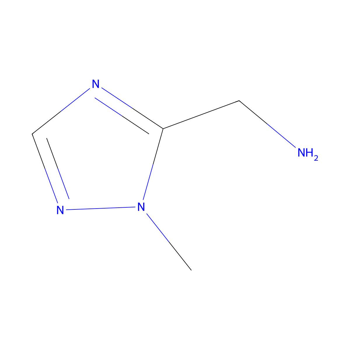 (1-methyl-1H-1,2,4-triazol-5-yl)methanamine molecular structure, CAS 244639-03-0