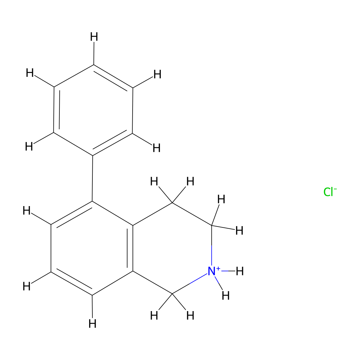 Isoquinoline, 1,2,3,4-tetrahydro-5-phenyl-, hydrochloride molecular structure, CAS 24464-10-6
