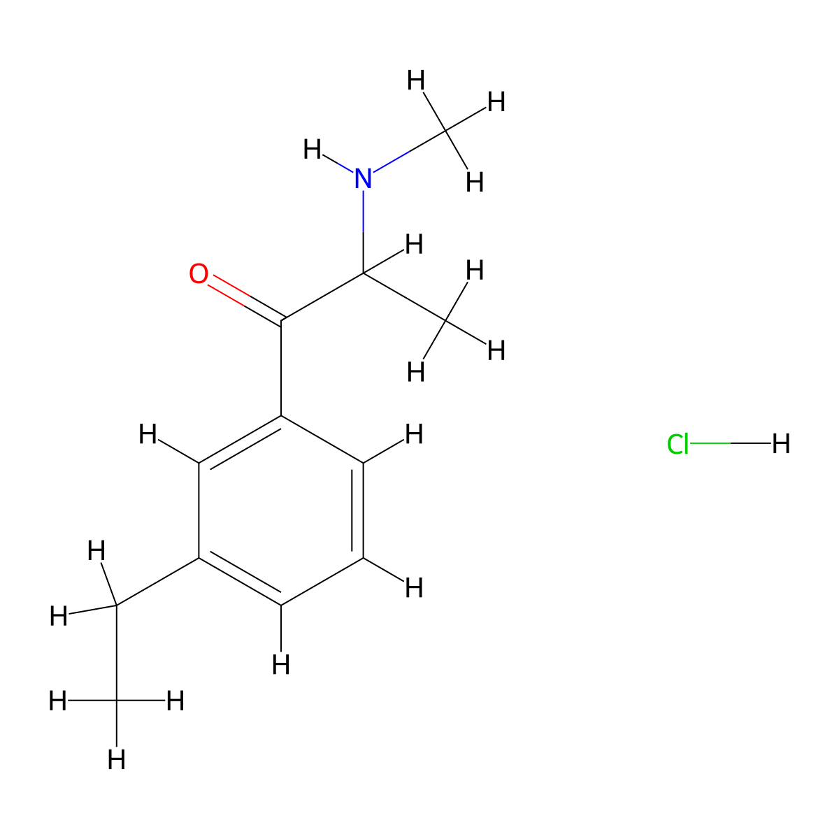 3-Ethylmethcathinone hydrochloride molecular structure, CAS 2446466-60-8