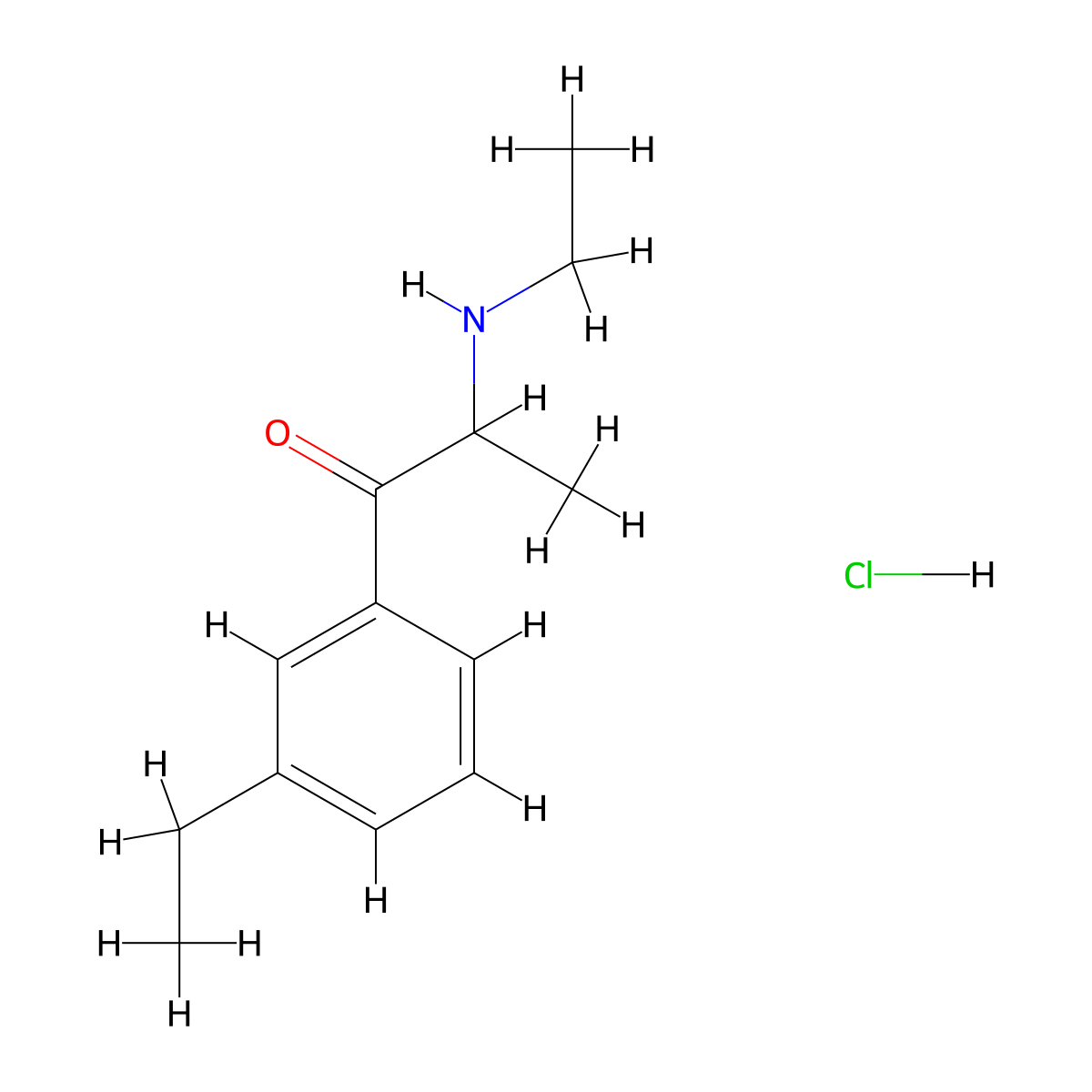 2-(Ethylamino)-1-(3-ethylphenyl)propan-1-one,monohydrochloride molecular structure, CAS 2446466-61-9