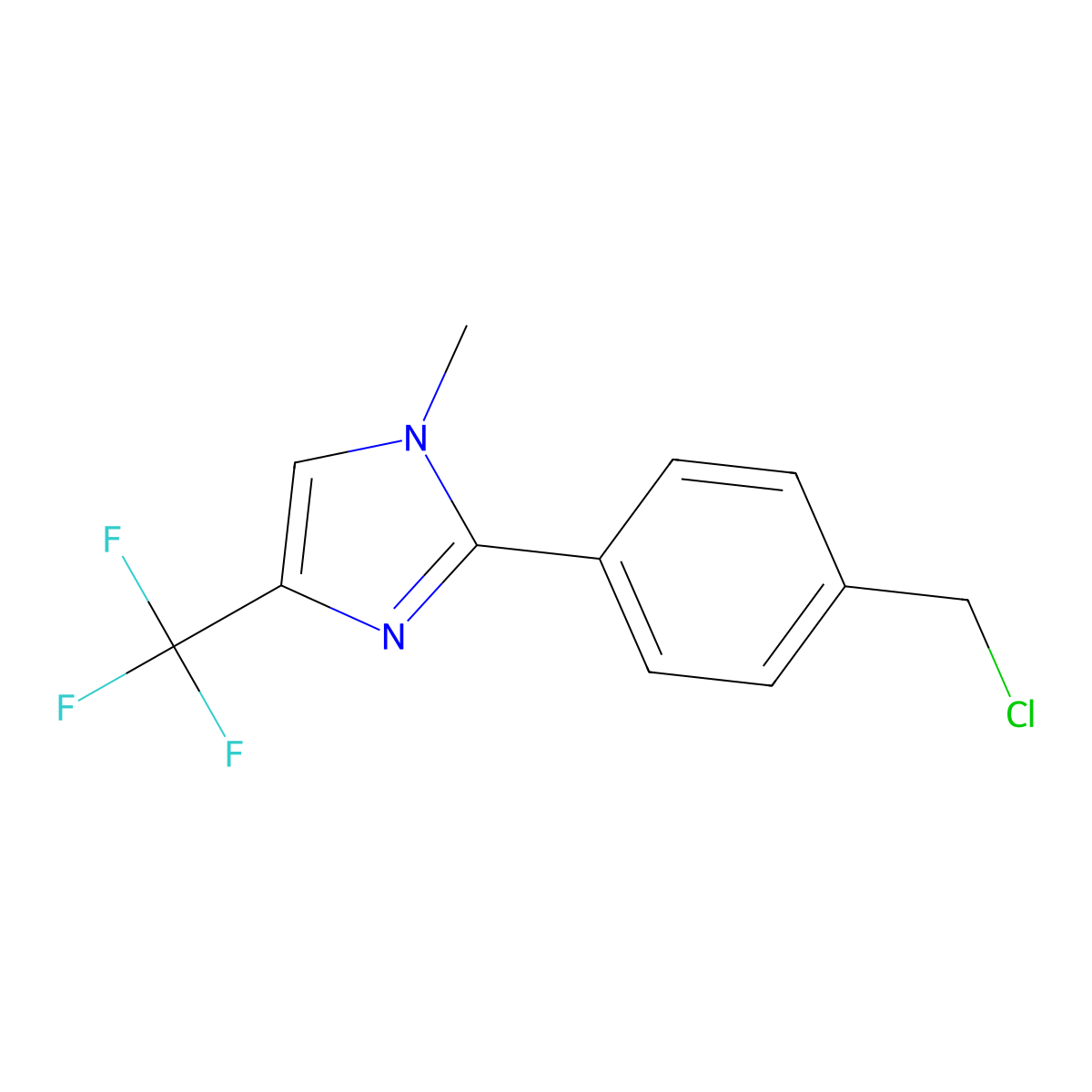 2-(4-(Chloromethyl)phenyl)-1-methyl-4-(trifluoromethyl)-1H-imidazole molecular structure, CAS 2446481-81-6