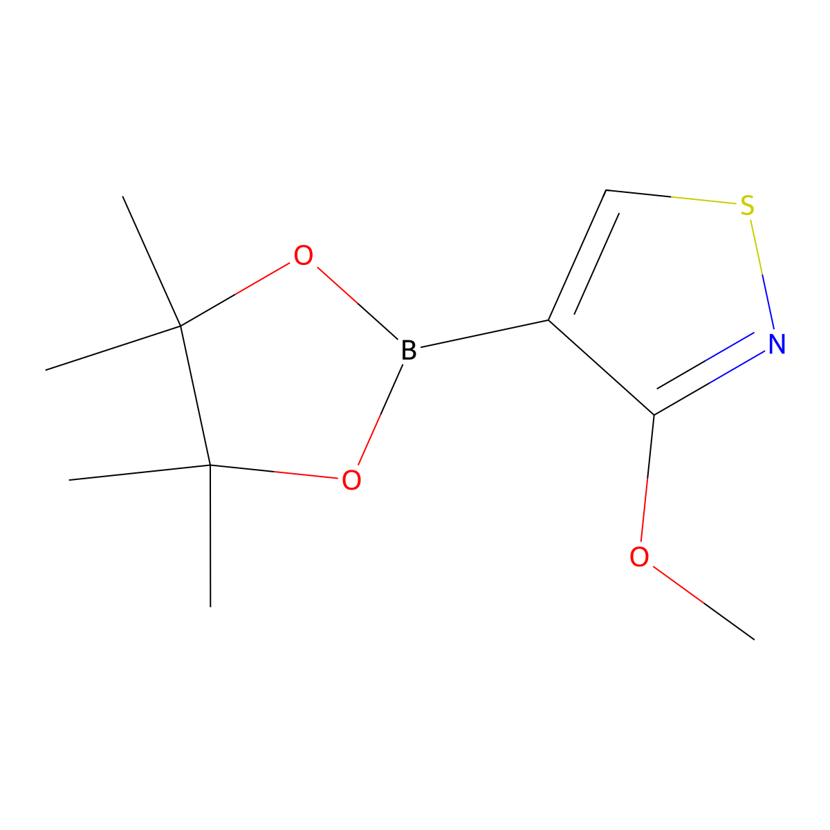 3-Methoxy-4-(tetramethyl-1,3,2-dioxaborolan-2-yl)-1,2-thiazole molecular structure, CAS 2446486-79-7