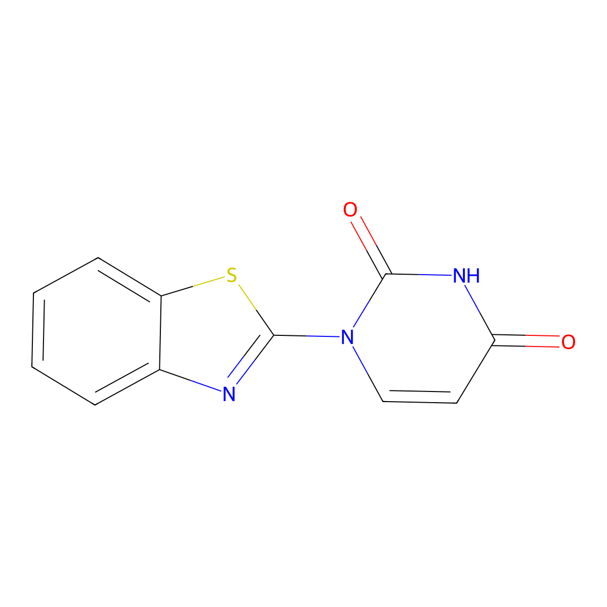 1-(1,3-Benzothiazol-2-yl)-1,2,3,4-tetrahydropyrimidine-2,4-dione molecular structure, CAS 2446497-71-6