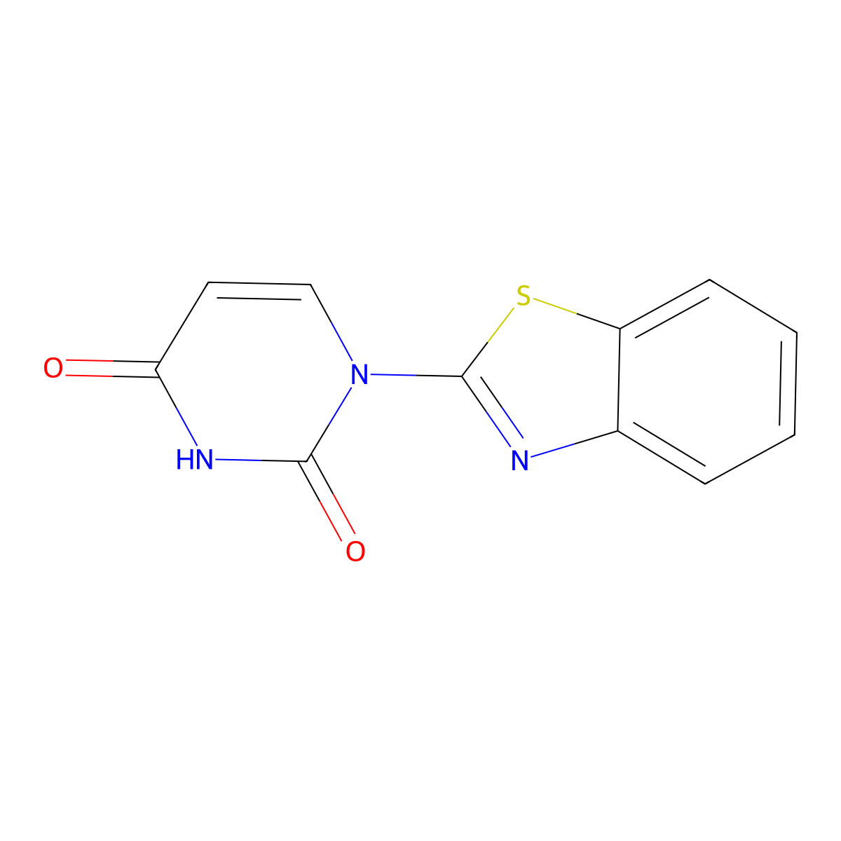 1-(1,3-Benzothiazol-2-yl)-1,2,3,4-tetrahydropyrimidine-2,4-dione molecular structure, CAS 2446497-71-6