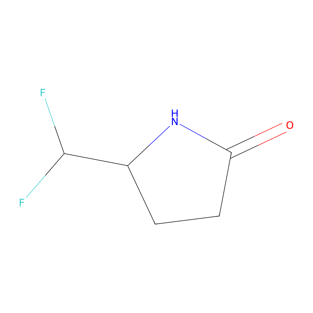 (5R)-5-(difluoromethyl)pyrrolidin-2-one molecular structure, CAS 2446501-35-3