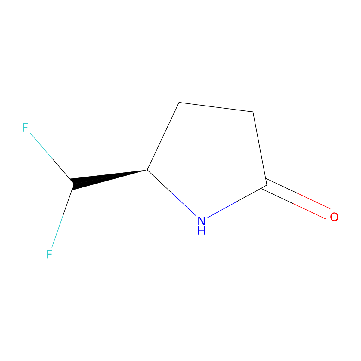 (5R)-5-(difluoromethyl)pyrrolidin-2-one molecular structure, CAS 2446501-35-3