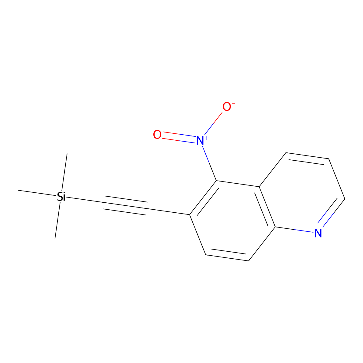 5-Nitro-6-((trimethylsilyl)ethynyl)quinoline molecular structure, CAS 2446840-79-3