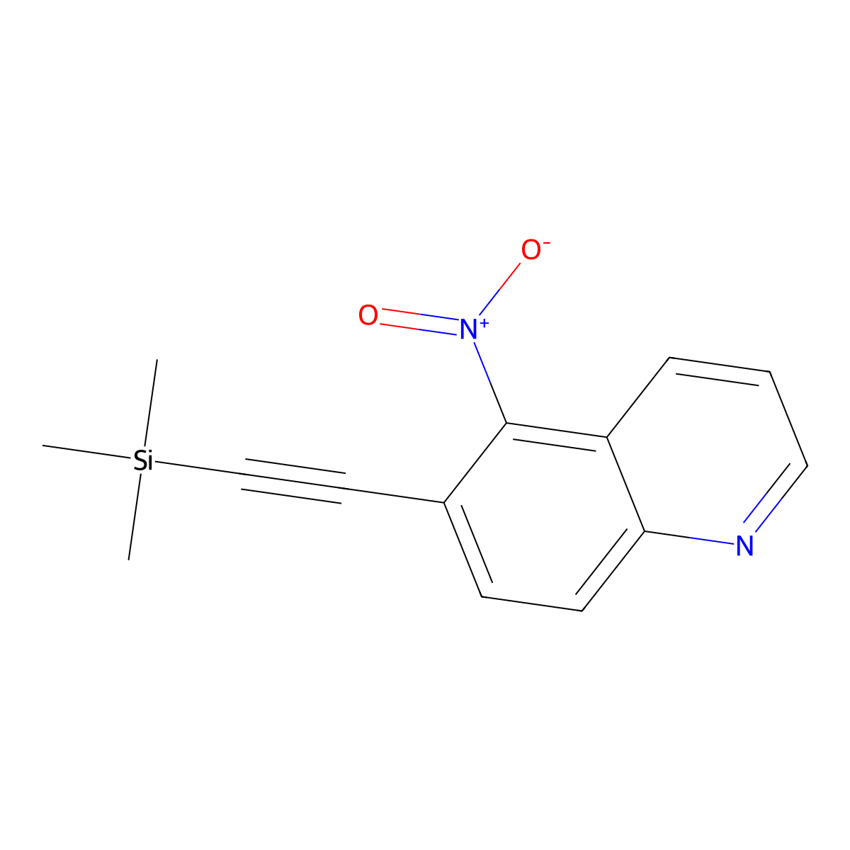 5-Nitro-6-((trimethylsilyl)ethynyl)quinoline molecular structure, CAS 2446840-79-3