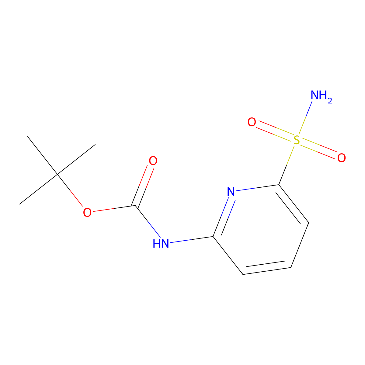 tert-butylN-(6-sulfamoylpyridin-2-yl)carbamate molecular structure, CAS 2446844-90-0
