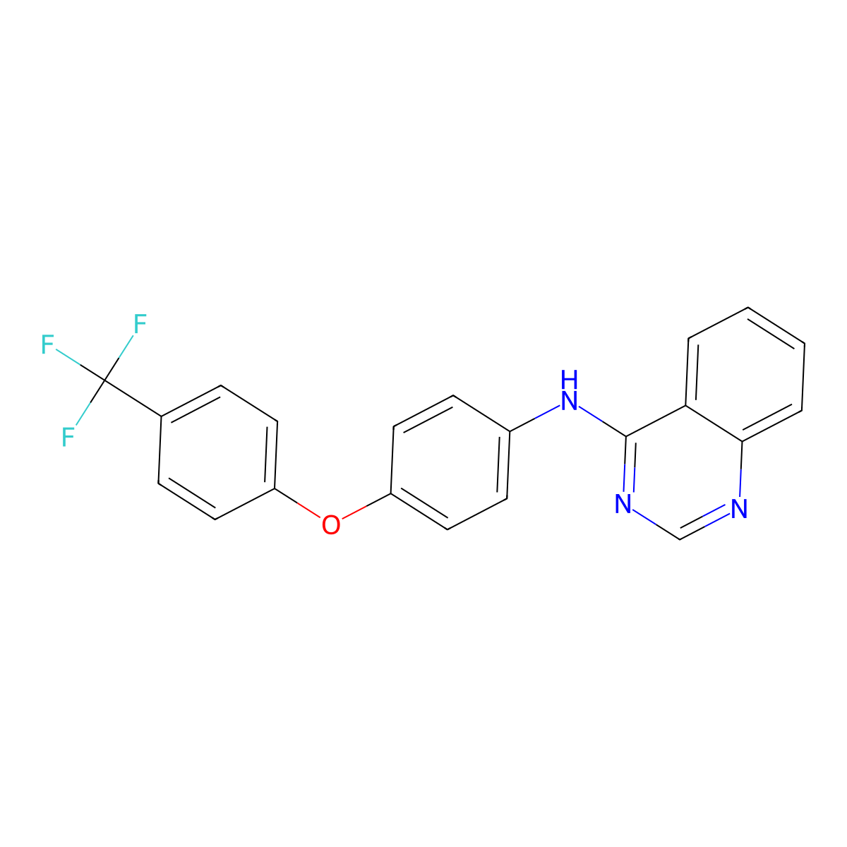 N-(4-(4-(Trifluoromethyl)phenoxy)phenyl)quinazolin-4-amine molecular structure, CAS 2446880-46-0