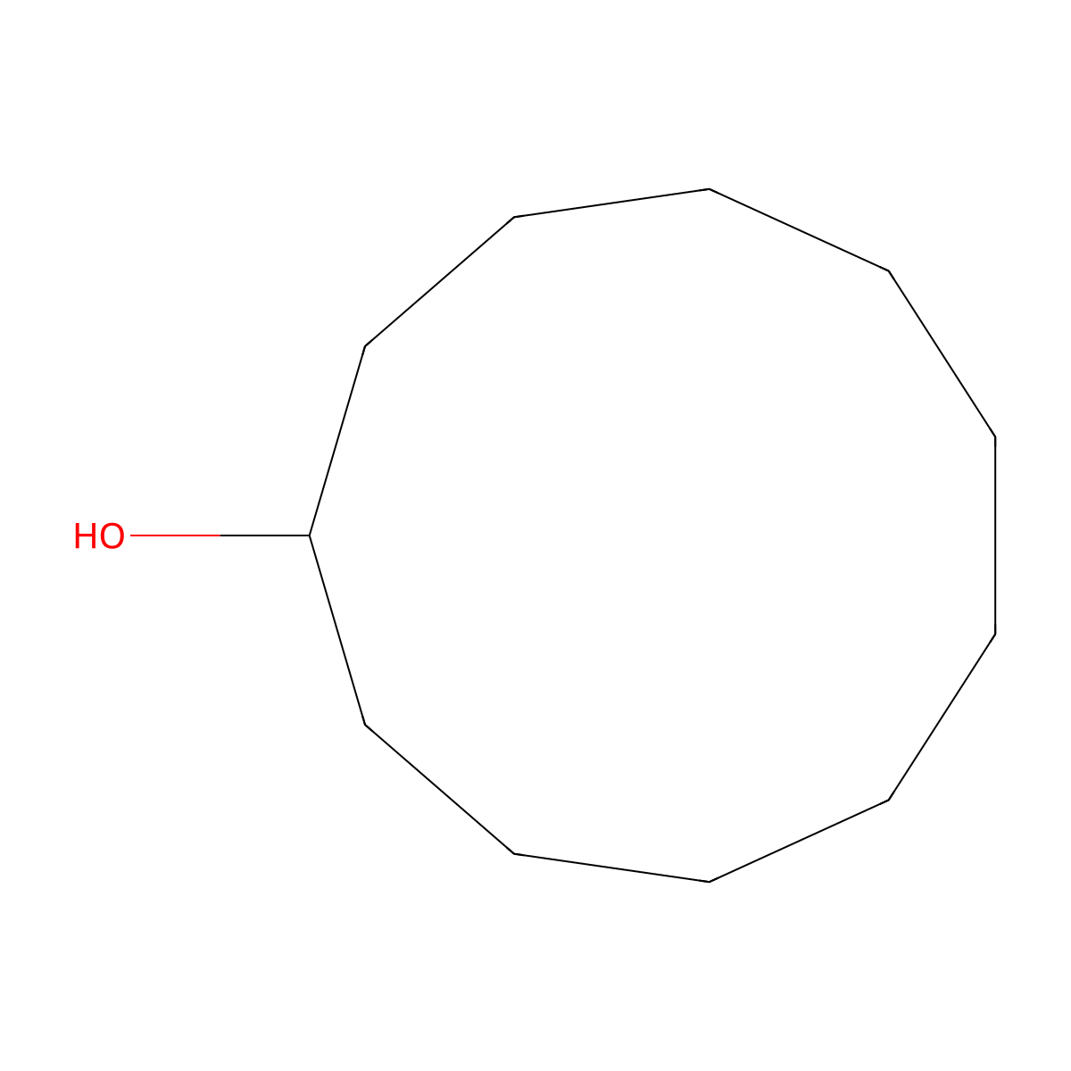 Cycloundecanol molecular structure, CAS 24469-57-6