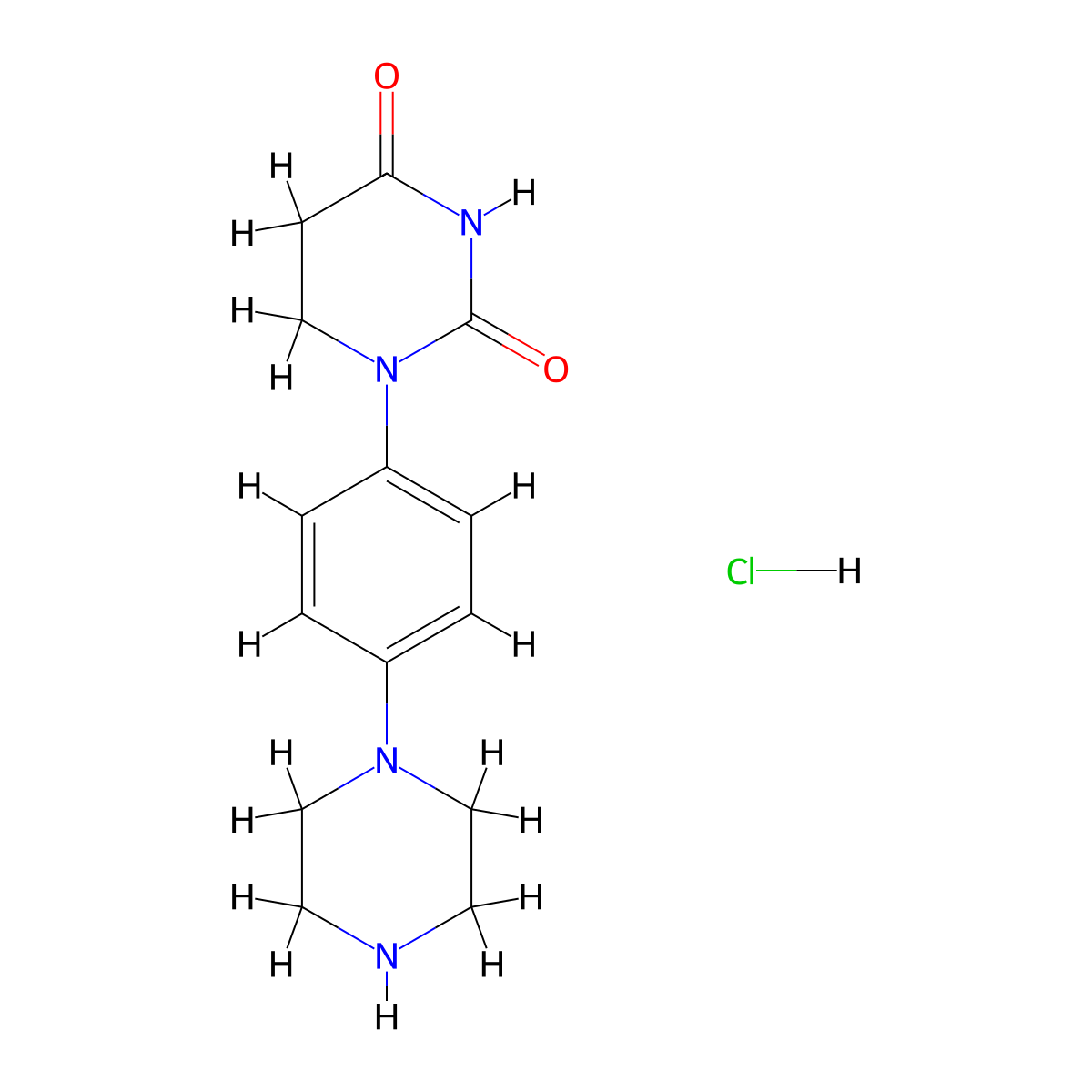 1-(4-(Piperazin-1-YL)phenyl)dihydropyrimidine-2,4(1H,3H)-dione hydrochloride molecular structure, CAS 2446913-97-7