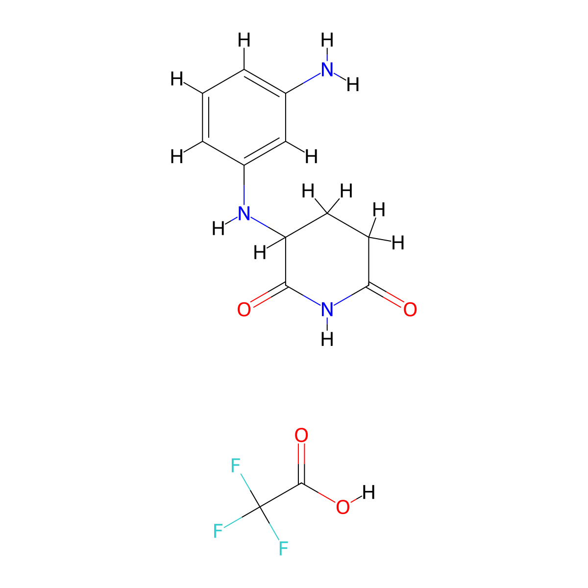 3-((3-Aminophenyl)amino)piperidine-2,6-dione 2,2,2-trifluoroacetate molecular structure, CAS 2446931-46-8
