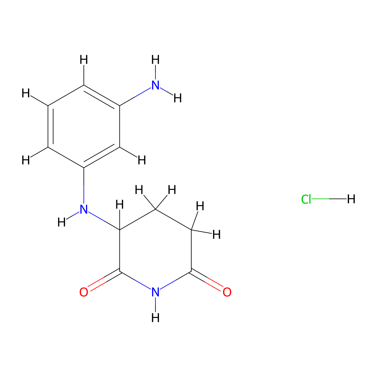 3-((3-Aminophenyl)amino)piperidine-2,6-dione hydrochloride molecular structure, CAS 2446932-26-7