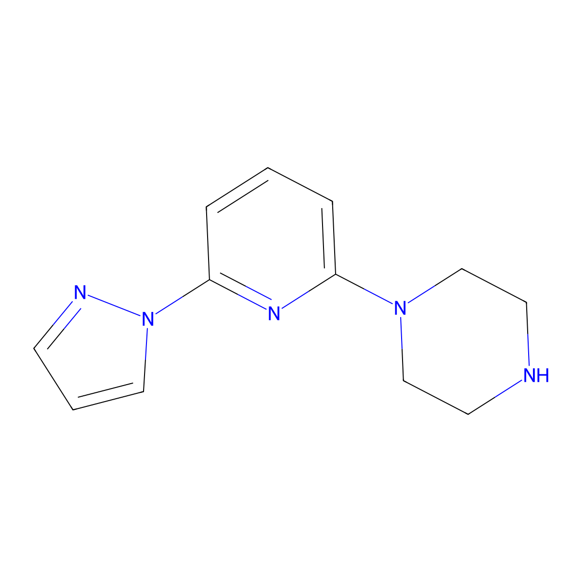 1-[6-(1H-pyrazol-1-yl)pyridin-2-yl]piperazine molecular structure, CAS 2446939-30-4
