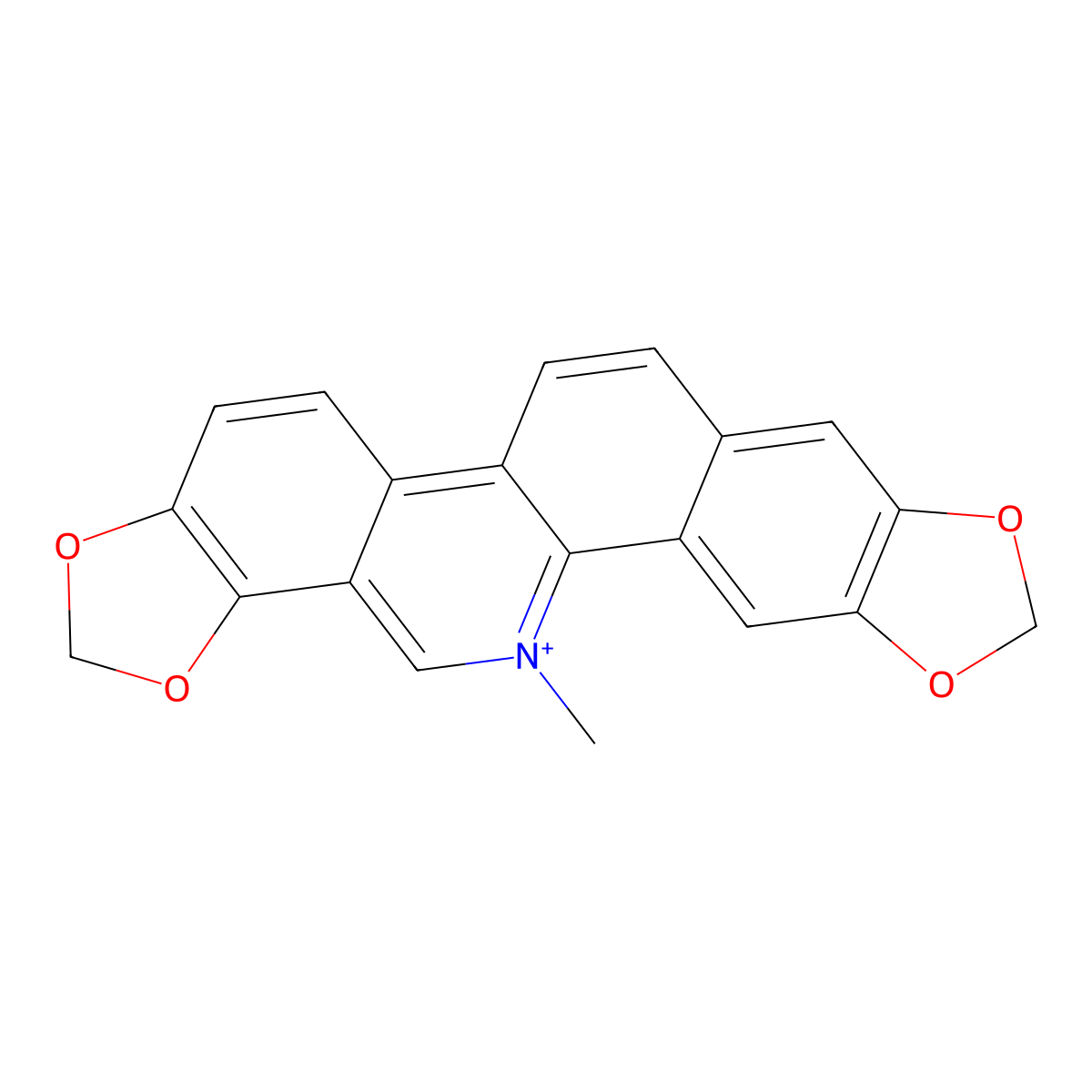 Sanguinarine molecular structure, CAS 2447-54-3