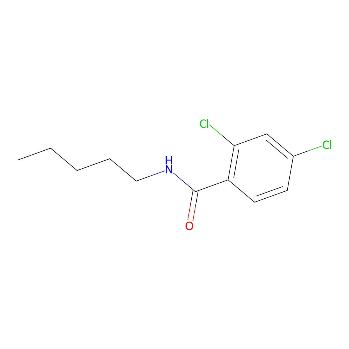 2,4-dichloro-N-pentylbenzamide molecular structure, CAS 2447-88-3